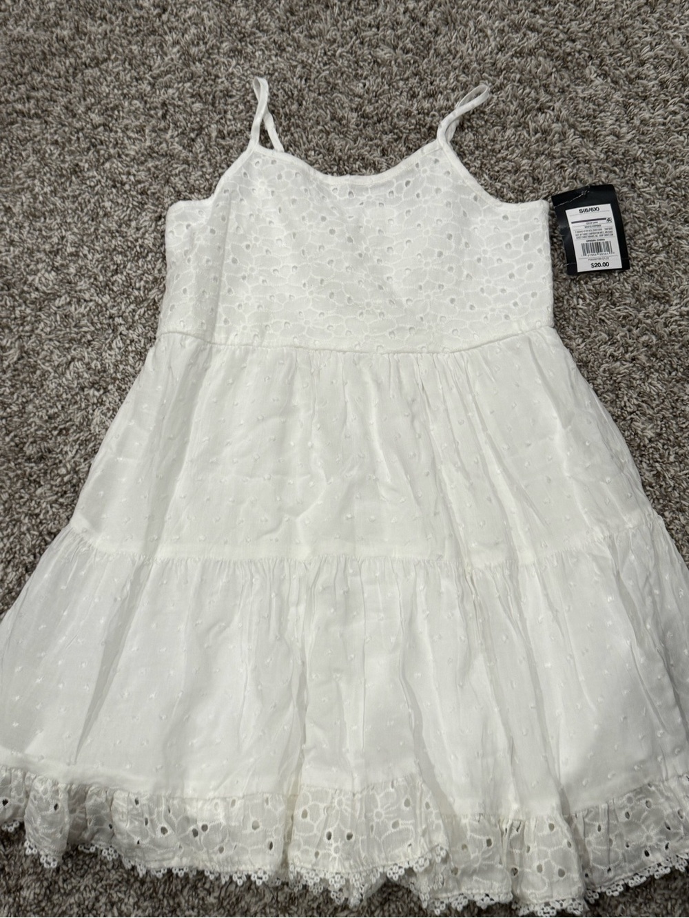 art class White Eyelet Spaghetti-Strap Sundress